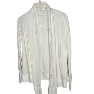Nancy Rose Performance White Wrap Style Cardigan. Size 2 (XXS).
